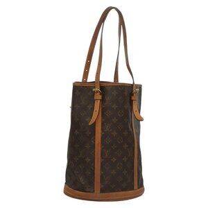 Authentic LOUIS VUITTON Monogram Bucket GM Shoulder Bag M42236 LV